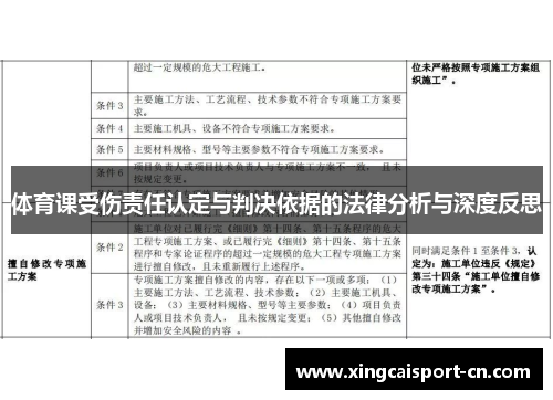 体育课受伤责任认定与判决依据的法律分析与深度反思